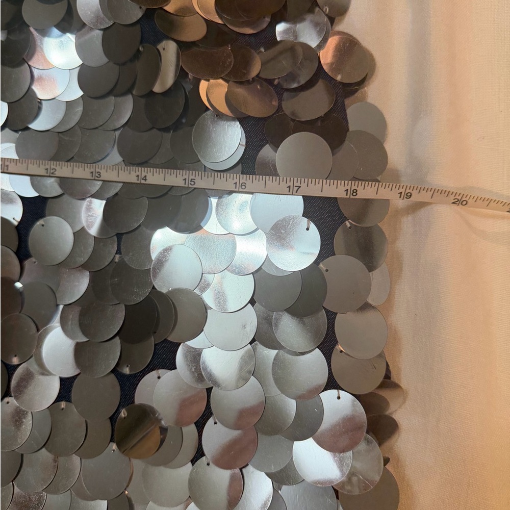 Silver Sequin Mini Skirt NWT - image 6